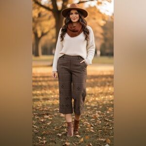 Vintage Due Per Due Plaid Academia Capris Size 14